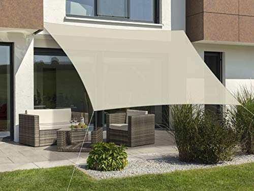 Schneider Sonnensegel Teneriffa, natur, 500 x 500 cm quadratisch, 233-02, HDPE-Gewebe, 4 kg