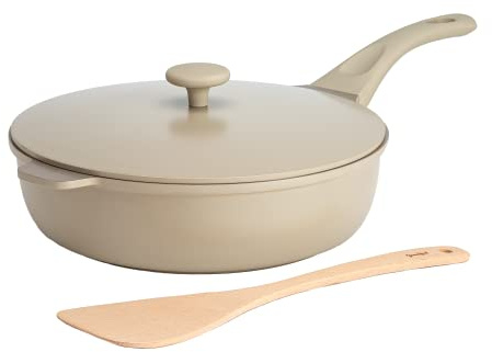 Goodful All-in-One Pan, Multilayer Nonstick, High-Performance Cast Construction, Multipurpose Design Replaces Multiple Pots and Pans, Dishwasher Safe Cookware, 11-Inch, 4.4-Quart Capacity, Linen