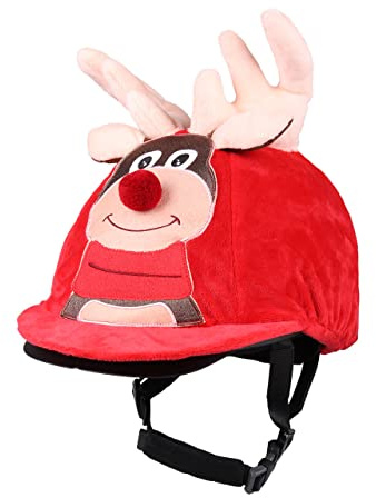 Reithelmüberzug Reithelmabdeckung Weihnachten Rudolf und Elf ARBO-INOX®