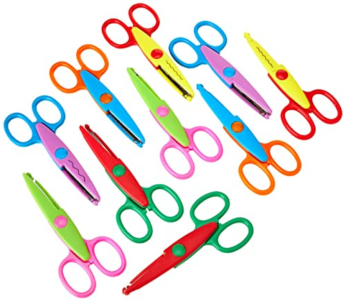 Baker Ross FC866 Bastelschere - 5er Pack, Kinderscheren, Bastelmaterial für Kinder