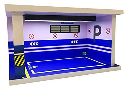 F Fityle diorama garage Modello di scena di parcheggio Modello di diorama per garage per scrivania Modello di auto Giocattolo Regali di compleanno