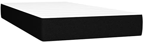 vidaXL Taschenfederkernmatratze Mittel Matratze Bett Matratzen Taschenfederkern Federkernmatratze Schaumstoffmatratze Schwarz 100x200x20cm Stoff