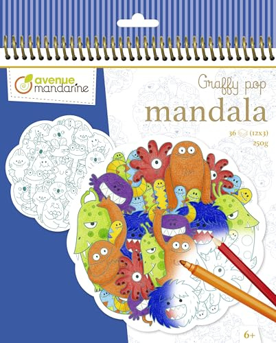 My MandarineKolorowanka Graffy Pop Mandala Plątanina potworów