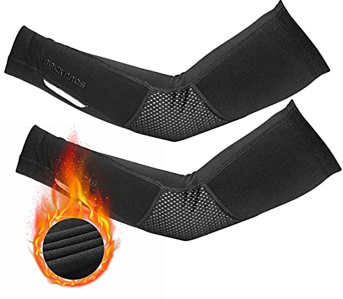 ROCKBROS Radsport Armlinge Beinlinge Winter Armwärmer Beinwärmer | Armstulpen Anti Rutschen für Laufen Fußball Basketball, Herren/Damen S-3XL (1 Paar)