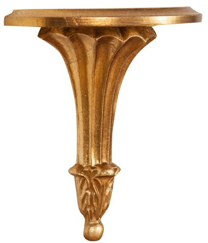 Biscottini Barock Hylla L21,5xPR11,5xH23,5 - Trähylla - Trähylla - Hylla - Barnkammare Hylla - Badrumshyllor - Hörnvägghylla - Hörnhylla