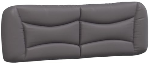 vidaXL Kopfteil-Kissen Hvar Grau 160 cm Kunstleder