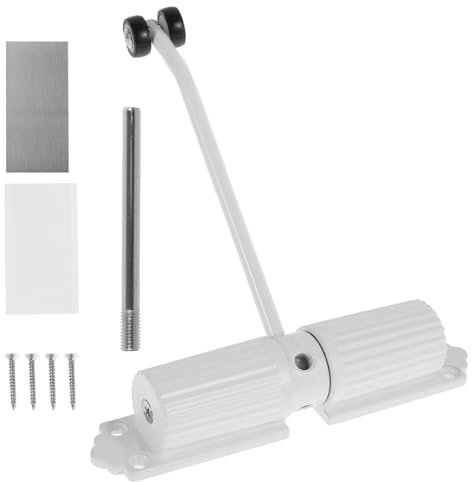 Automatischer Türschließer Einstellbar Sanft Leise Türschließer Einstellbar Türschliesser Aluminiumlegierung Türschließer Ohne Bohren Türschließer Innentür für Innentüren Zimmertür (Weiß)