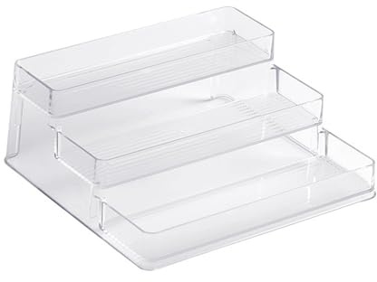 Support de rangement pour vernis à ongles à 3 niveaux - Multifonctionnel - Transparent - Pour bureau