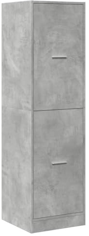 vidaXL Apothecary Cabinet, Storage Cabinet for Living Room, Apothecary Chest with Drawer, Cupboard, Modern Style, Concrete Grey Engineered Wood