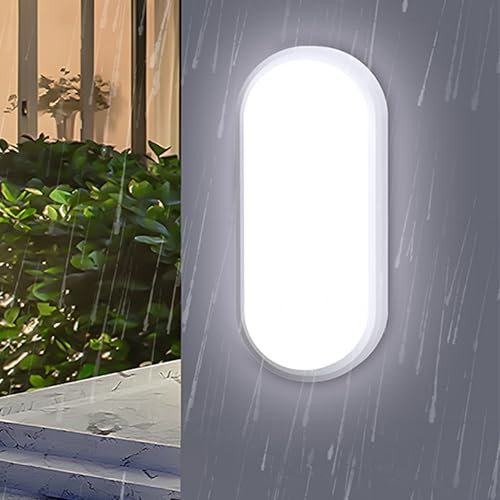 SUPTIDY 12W LED Kellerlampe, IP54 Feuchtraumleuchte Wandleuchte, LED Deckenleuchte, 1200LM 4000K Deckenleuchte Wandlampe für Badezimmer, Küche, Flur, Garten und Decke