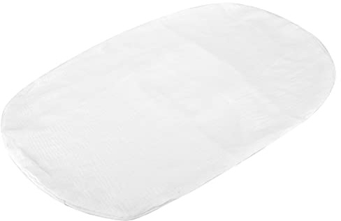 Babysängöverdrag, mjukt och andningsbart Muslin-kuddfodral för babysängar, överdrag för nyfödd solstol, tvättbart och avtagbart överdrag för spädbarnsstolar för bekväm och säker (Vit)
