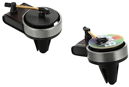 GLEAVI 2sets Car Retro Record Player Air Fresh Clips Quality Material Car Air Diffusers Easy Storage Scent Fresheners