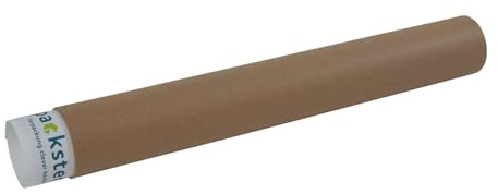 packster 48x Versandhülse mit Deckel 310 mm rund A3 Eindrueckdeckel Braun