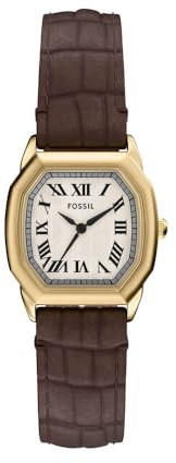 Fossil Harlow Uhr für Damen, Quarz-Dreizeigerwerk mit Edelstahl- oder Lederarmband