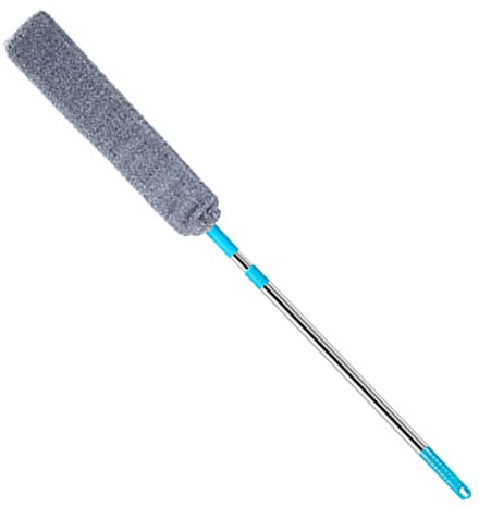 Ciieeo Limpiador De Polvo Mango Largo 130 Cm Plumero Reutilizable De Microfibra Flexible Herramienta para Barrer El Polvo para Limpieza De Habitaciones y Debajo De Muebles para Hogar