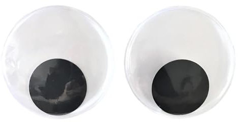 Generico Eyes, Self Adhesive Rubber Eyes, Self Adhesive Oscillated Eyes, Large Swinging Eyes, 1 Pair of Self-Adhesive, Accessories for Decoration for Apartments Halloween Party Door Window Desk Scho