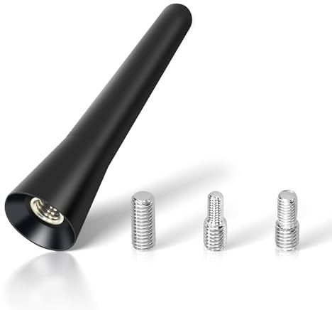 Sostituzione dell'antenna aerea di Mini Auto Universale TUOLNK, antenna AM/FM con viti M4 M5 M6 2,6 pollici (6,5 cm) per SUV, camion