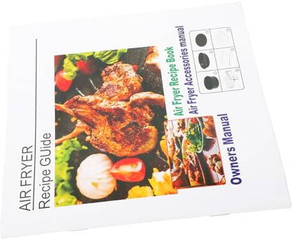 VALICLUD Ricettario Friggitrice ad Aria Inglese Compatto con Foto Varie Ricette e Istruzioni Dettagliate per Accessori Friggitrice Aria Libro Portatile per Cucina Facile e Veloce