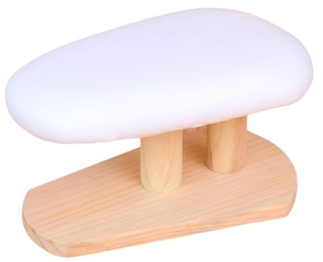 YunJove Tabla de Planchar Tabla para Planchar Mini con Estructura de Madera Sólida Y Funda Acolchada Conveniente Adecuada para Ropa de Niño Costura Hogar Reg, Blanco, 29 Cm X 18 Cm X 15