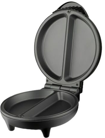 Generisch Sartén para huevos, con luces indicadoras antiadherente, parrilla eléctrica para panqueques en dos partes, para panqueques, cocina familiar, hogar, apartamento, restaurante, casa de campo y