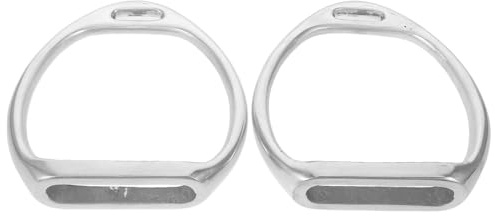 YARNOW Étriers de Sécurité en Aluminium Argenté, Paire pour Selle Anglaise, Fourniture Équestre Antidérapante, Équipement Équestre Léger et Résistant pour Entraînement et Compétition