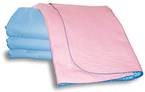 Washable Bed Protector/Pad Without Tucks - Pack of 2, Pink