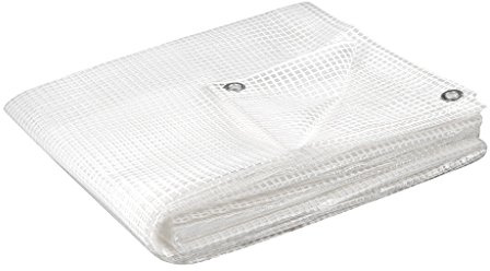 COGEX 82663 Bâche Armée de Protection 3 x 4 m – 160 g/m² – Transparente Imperméable et Indéchirable – Stabilisée UV – Travaux et Usage Extérieur