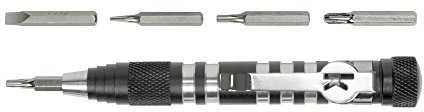 Kershaw TX-Tool (TXTOOL); 4.8 In. Single-Position Multifunction Magnetic Bit Driver; Includes T-6, T-8, T-10, #2 Phillips and Slotted Screwdriver Bit; 1.1 oz., Black