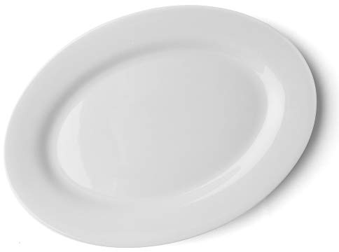 Holst Porzellan VLP 400 Porzellan Platte oval 40 x 28 x 3,0 cm ''Vital Level'', weiß