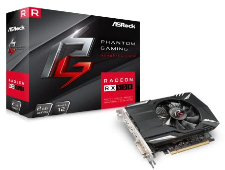ASRock Phantom Gaming Radeon RX550 2G Grafikkarte, schwarz