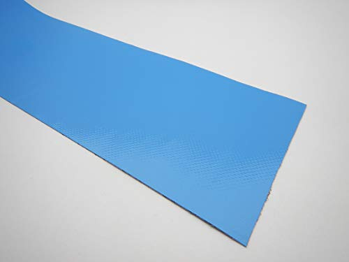 LKW PLANE ZELT MARKISE PLANEN REPARATUR PFLASTER 10MM BREIT BLAU LICHTBLAU RAL 5012 (100cm)