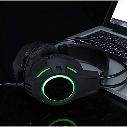 7.1 surround sound Gaming Headset 3.5mm jack, Stereo Gaming Headset for PS4 PC Xbox One S X Nintendo Switch PC Laptop Mac, Noise Cancelling Over Ear Headphones with Mic USBinterface