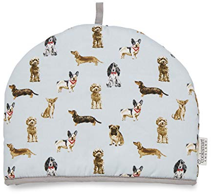 Cooksmart British Designed Tea Cosy | Teapot Warmer Suitable For Small, Medium or Large Teapots | Designed by British Designers in the UK - Curious Dogs