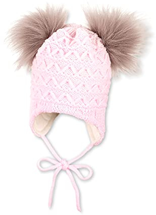 Sterntaler Mädchen Strickmütze mit Zwei Pompons Mütze