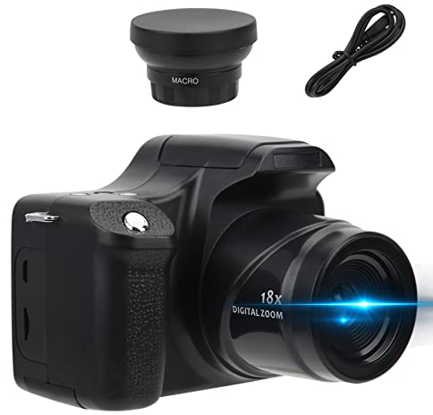 Estink Appareil Photo numérique Portable,Appareil Photo Reflex à écran LCD de 3,0 Pouces, Zoom 18X, Prise en de 24 Millions de Pixels,Convient aux réunions de Famille,aux Voyages en