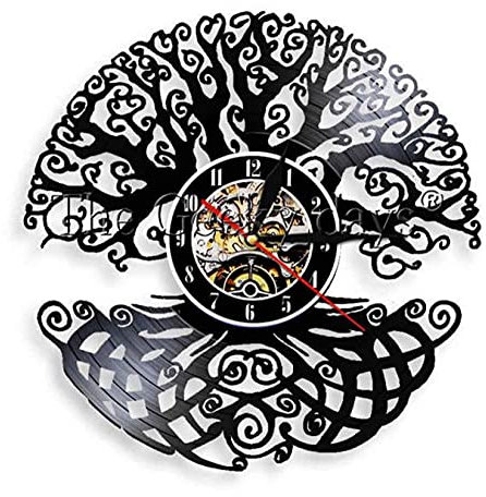 YANYUESHOP Orologio da Parete Albero della Vita Albero Sacro Orologio da Parete Orologio da Parete Orologio da Parete Green Life Soggiorno Decorazione Artistica da Parete Regalo Contadino