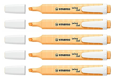 STABILO Textmarker Swing Cool Pastel - Sorbet Apricot, 5 Stück