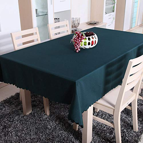 XQSSB Mantel Mesa Rectangular Antimanchas Cubremesa Sin Arrugas Reutilizable para de Hogar Picnic del Hotel Tienda de Café Verde 120 × 160cm