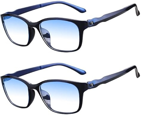 Eyglajdd Blaulichtfilter Lesebrille für Herren Damen Matt Finish,TR90 leicht Lesehilfe Brille mit Federscharnieren 2er-Pack