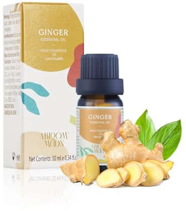 ABLOOM MOON ätherische Öle Ingwer, ätherisches Öl für Diffuser, geeignet für Aromatherapie, Massage, Haarpflege 10ML (Ingwer)