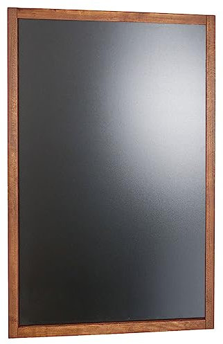 Danieli | Lavagna Nera Per Pennarelli a Gesso Liquido Easy 80x120 cm | Lavagna da Muro in Legno di Faggio Massiccio | Lavagna Bar e Ristoranti per Menu da Parete. Kit di Fissaggio Incluso (80x120 cm)