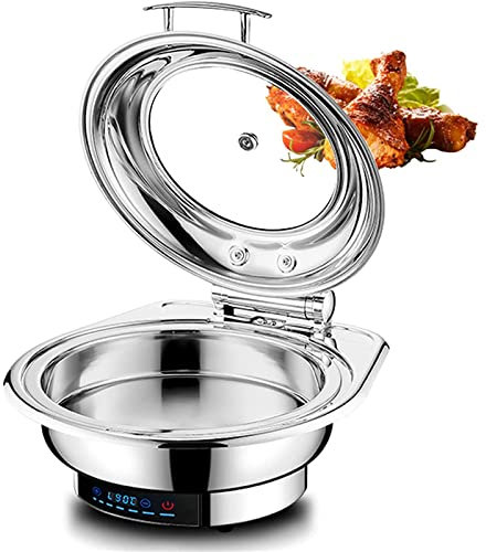 CGLYYDS Chafing Dishes Serving Food Warmer,400W Chafing Dishes Electric Food Warmers Buffet Server with Touch Display,for Caterings Parties,A