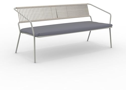 MONDO VIRO un mondo a casa tua Mondo Viro Gartensofa aus Metall Slot Bank stapelbares Sofa 152 x 65 72 h (Schlamm - Brisa)
