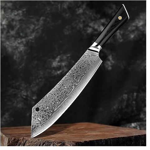 FBITE Cuchillo de cocina, cuchillo de Chef Vg10, cuchillo japonés de acero de Damasco, cuchillo de carnicero chino, cuchillo de cocina for rebanar pescado y carne de carnicero