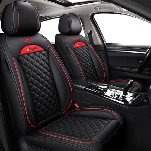 Jialuode Autositzbezüge Set für Skoda Für Fabia 2007-2019 Vordersitze und Rückbank Schonbezüge Sitzbezug Komplett-Set Schwarz