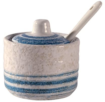 OUSIKA Sucrier, boîte d'assaisonnement, sucrier japonais avec couvercle, mini pot à sucre, pot à épices, for comptoir de bar à café-g-70ML Bocaux(Color:H)