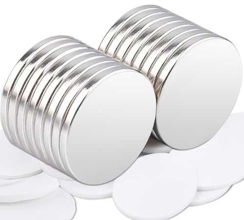 Keukenket 16x 20x2MM Stark Neodym Magnete Extra Stark Selbstklebend für Magnettafel, Whiteboard, Küche, Basteln, Büro