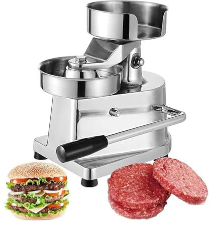 KHZKHC Commercial Burger Patty Maker, Hamburger Beef Patty Maker, Commercial Hamburger Press, Disc Diameter 10cm, Kitchen Meat Forming Processor, For Beef, Vegetables, Burgers Cooking