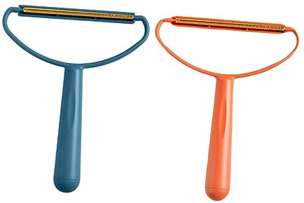 Happyyami 2 Stück Haarklebegerät aus Kunststoff und Kupfer zur Entfernung von Fusseln und Staub für Teppiche und Hosen mit Einfachem Praktischem Design