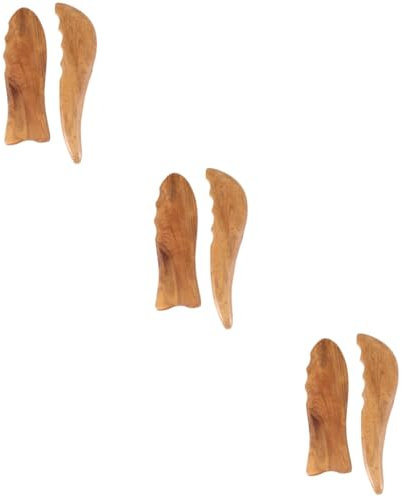 Ipetboom 6stücke Natürliche Holz- Mini Scraping Boards Handliche Hautpflegewerkzeuge Für Gesichts Und Körpermassage Geeignet Zur Linderung Von Verspannungen Durchblutung